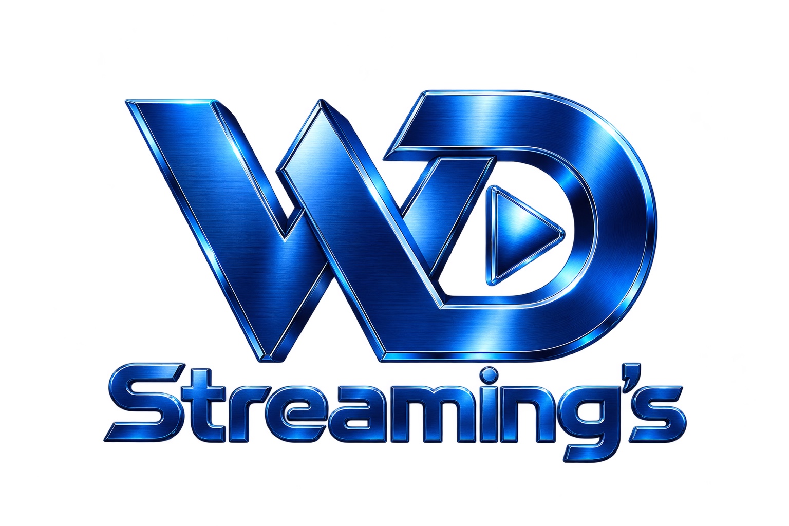 WD Streaming’s — logo azul metálica